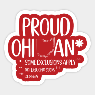 Proud Ohioan | Funny Ohio Sticker